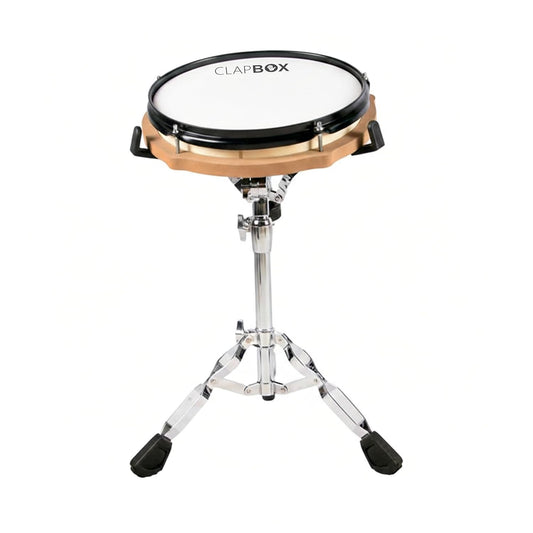 PRACTICE PAD RUDIMENT WITH RIM WHITE CLAPBOX