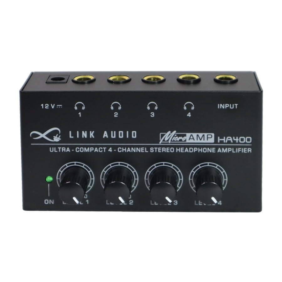 HA400 Ultra Compact 4-Channel Stereo Headphone Amplifier