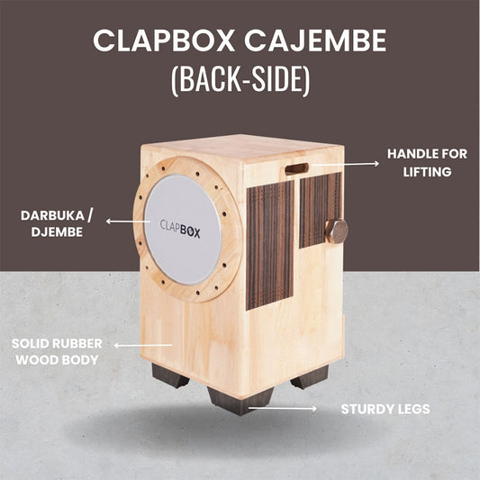 Clapbox Cajembe Cajon 4 Instruments in 1