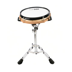 PRACTICE PAD RUDIMENT WITH RIM WHITE CLAPBOX