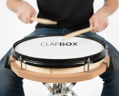 PRACTICE PAD RUDIMENT WITH RIM WHITE CLAPBOX