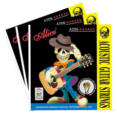 ALICE A206 Acoustic Guitar String Set (Phosphor Bronze ) - PACK OF 3