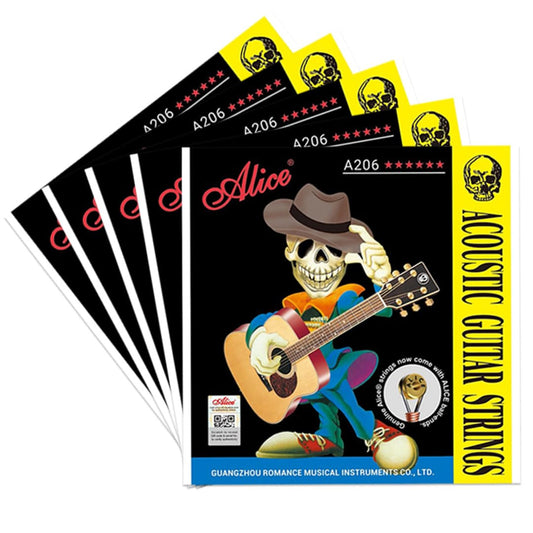 ALICE A206 Acoustic Guitar String Set (Phosphor Bronze ) - PACK OF 5