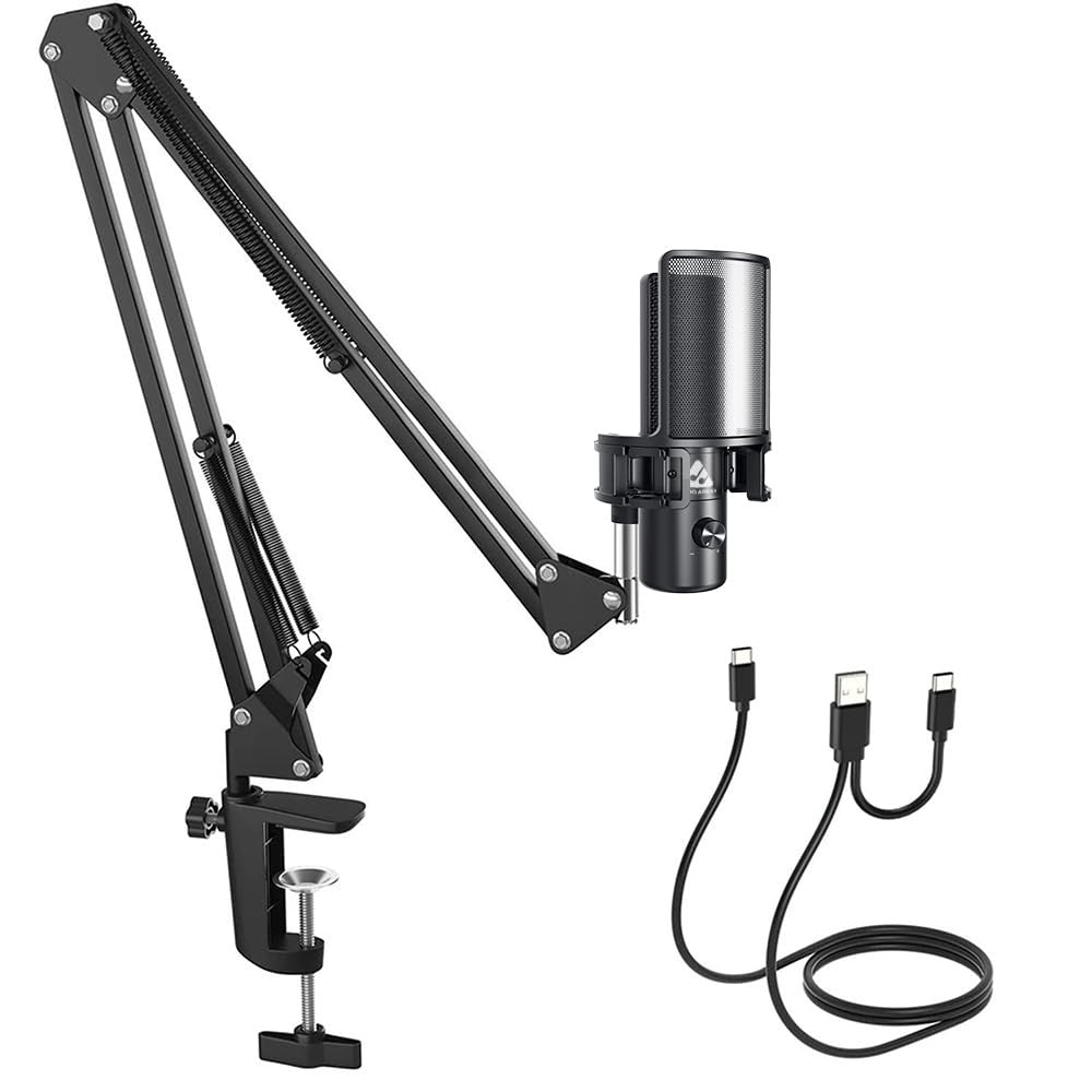 Audio Array AM-C40 USB Plug & Play Condenser Microphone Kit with Boom ...