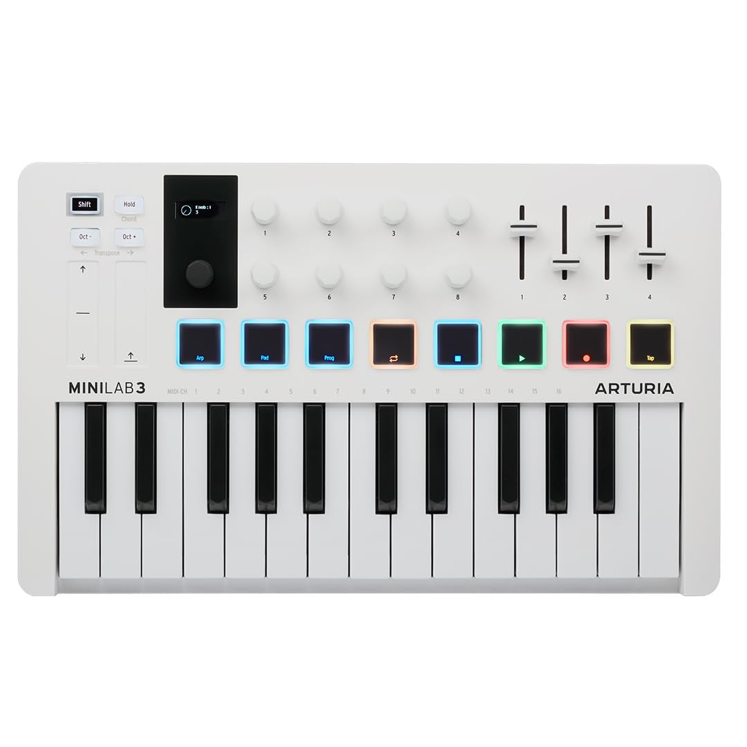 Arturia MiniLab 3 Midi Controller, 25 Slim-Key USB-C