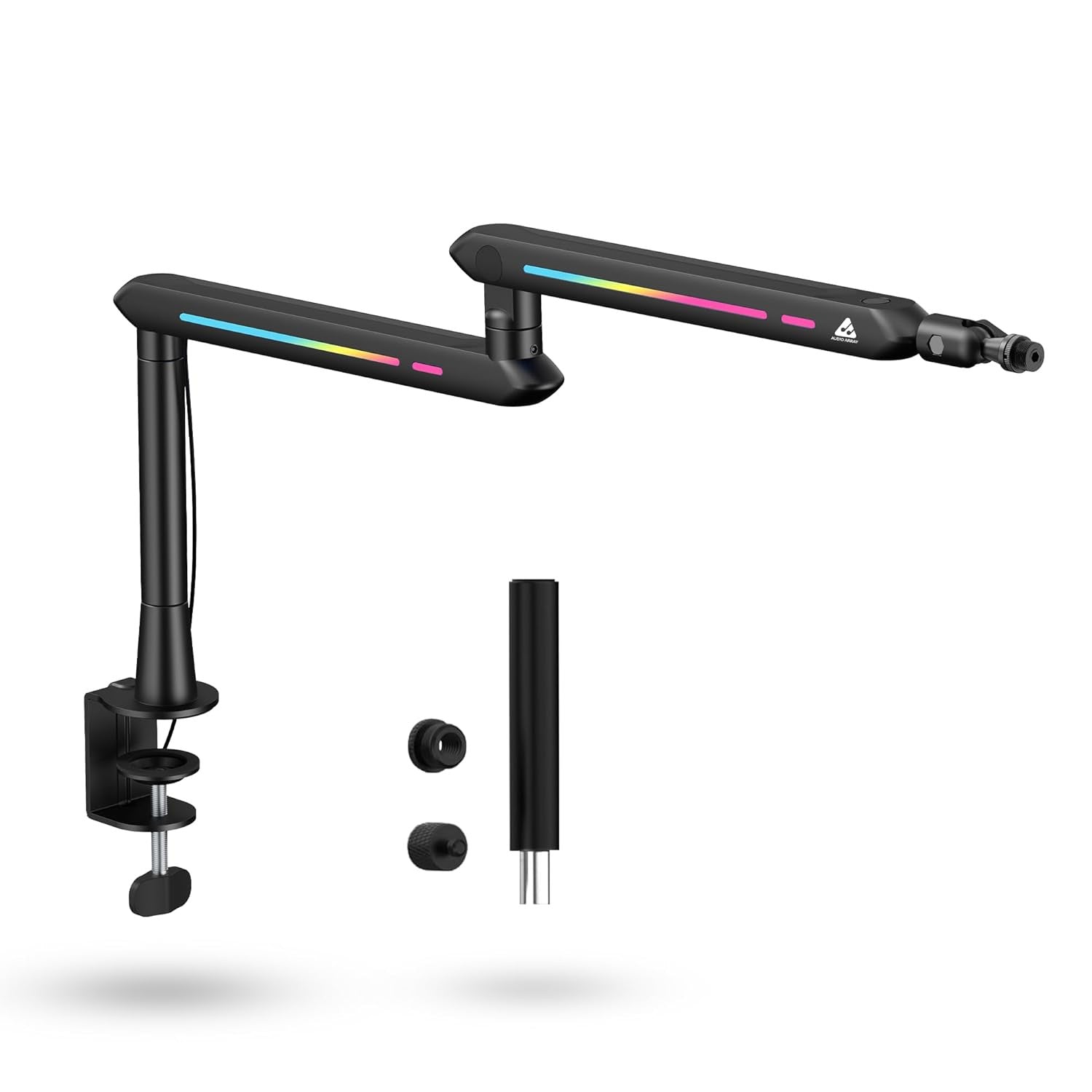 Audio Array AA-19BL RGB Low Profile Boom arm Stand with Riser | 71cm r ...