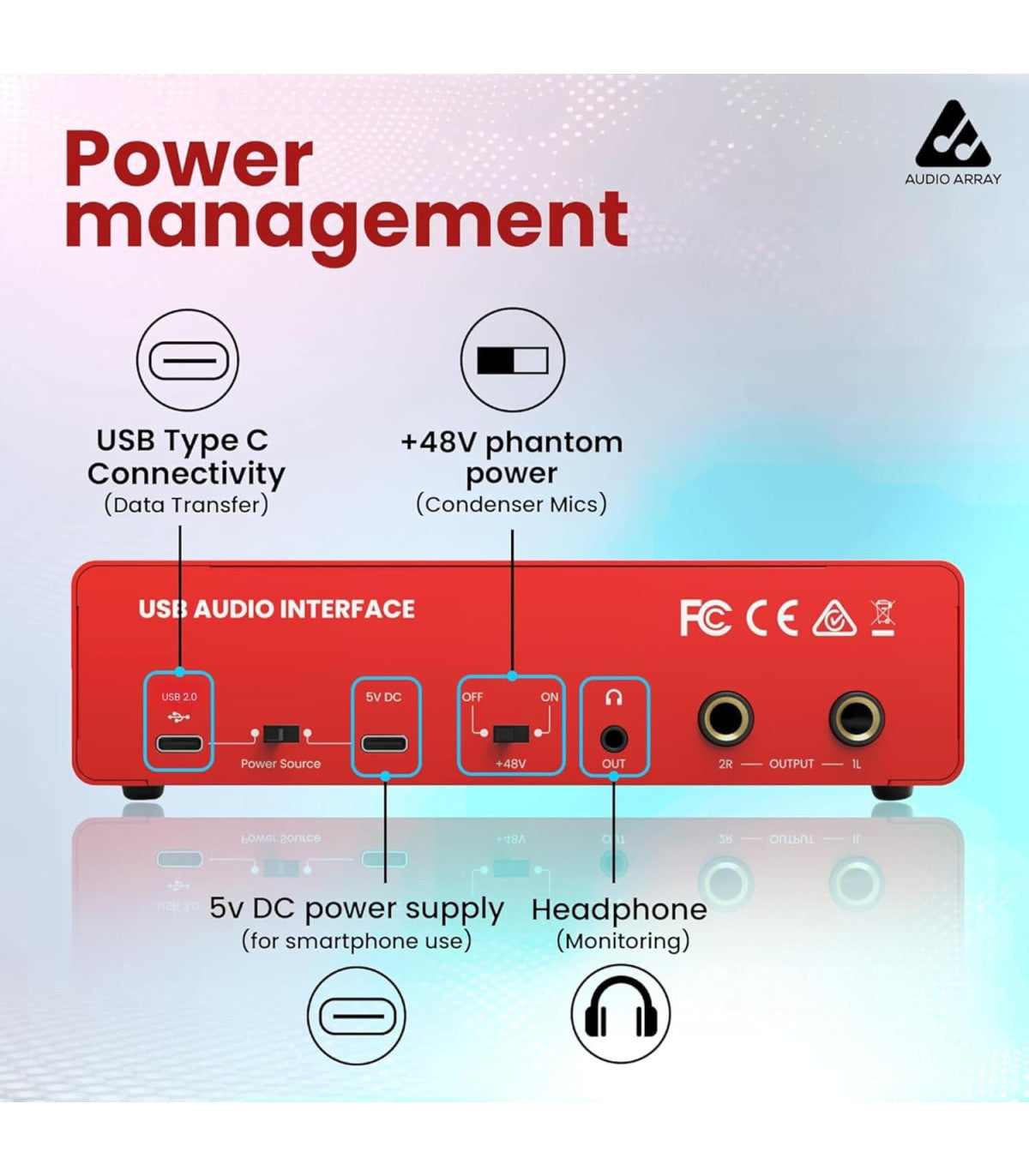 Audio Array AI-04 2x2 Audio Interface – Beats The Musical Instrument Store