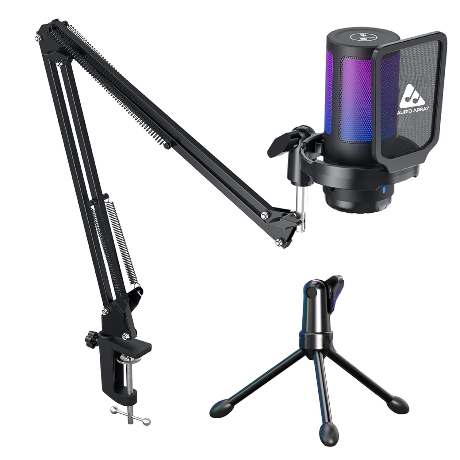 Audio Array AM-C46 Professional RGB USB Condenser Microphone Kit ...