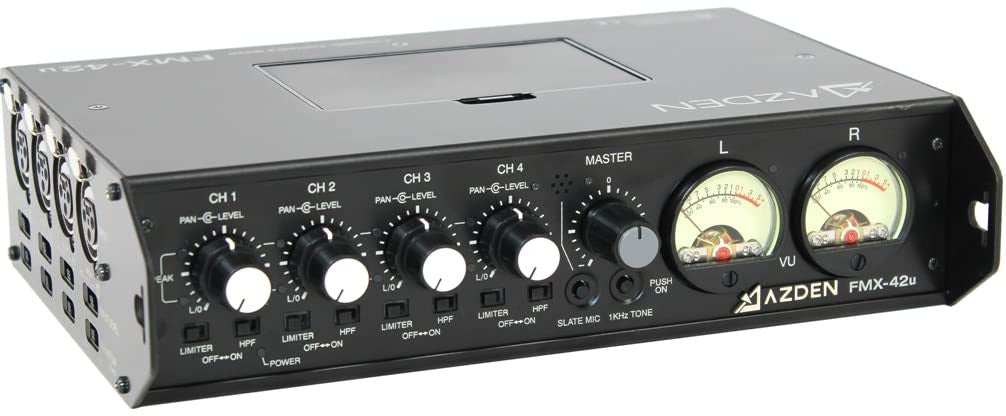 Azden FMX-42u – 4 Channel Portable Mixer