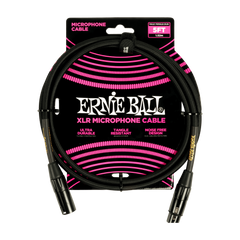 Ernie Ball Braided XLR Microphone Cable Male/Female - Black