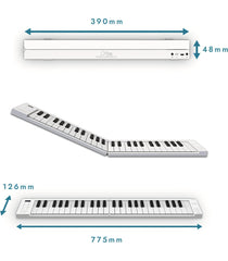 Carry On FP49 49 Keys Folding Digital Piano - White