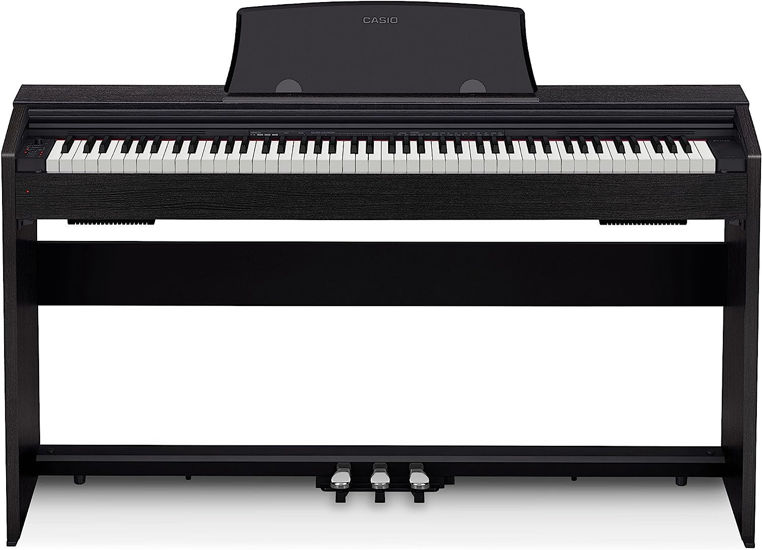 Casio PX-770BK Privia 88-Key Digital Piano with adaptor, music  stand, piano stand