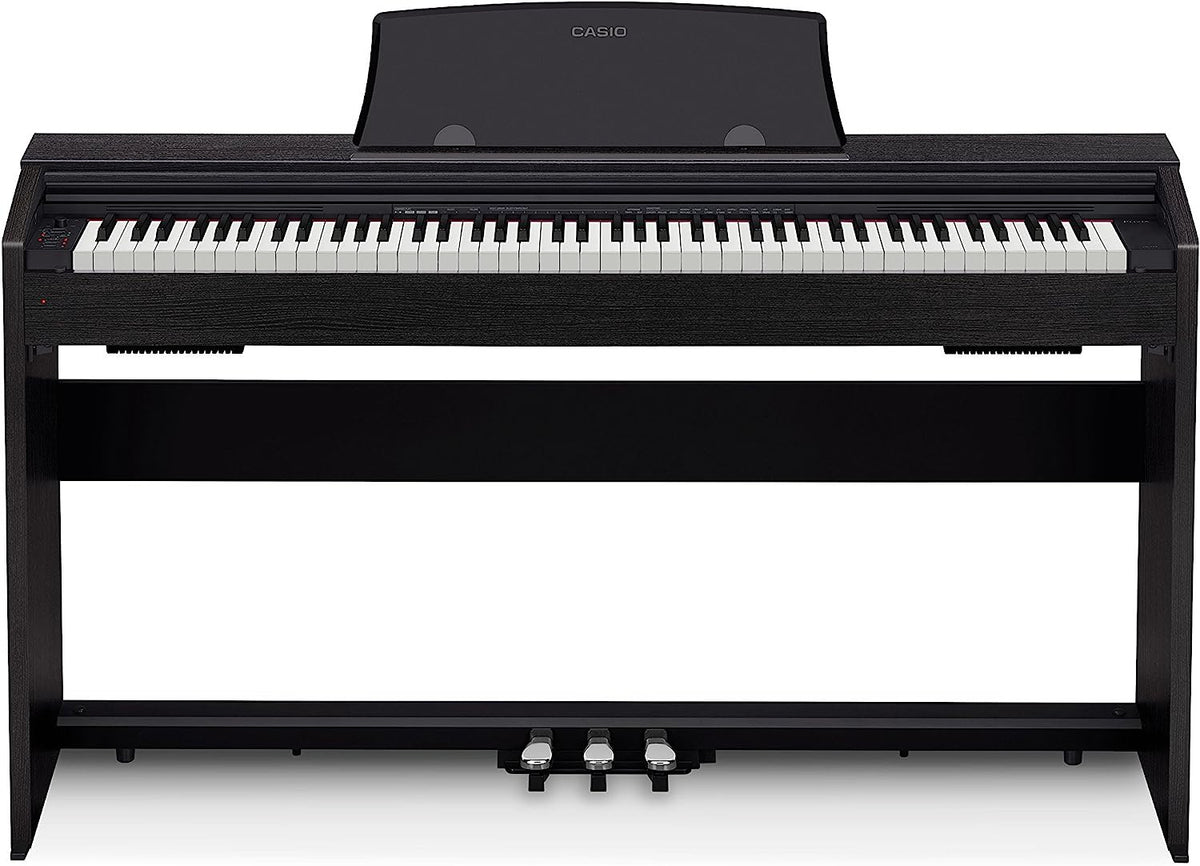 Casio PX-770BK Privia 88-Key Digital Piano with adaptor, music  stand, piano stand