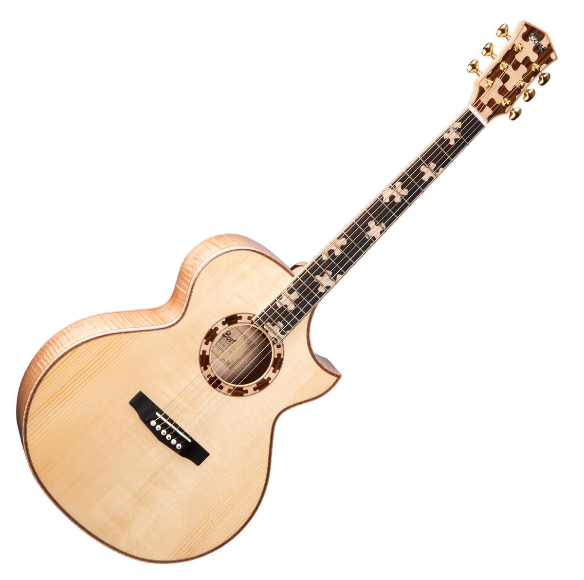 Cort Acoustic Guitar Limited Edition Series with Cutaway Electronics The Puzzle LE NAT