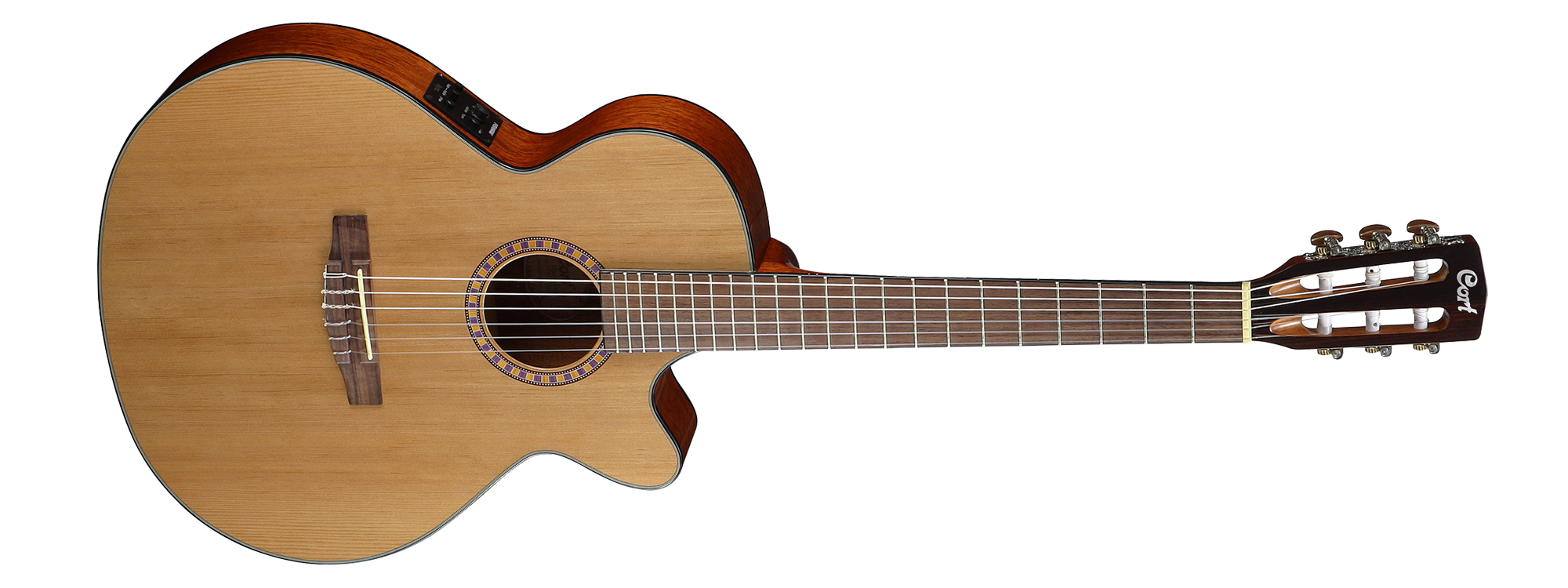 CORT SEMI-ACOUSTIC CLASSICAL GUITAR CEC5 NAT