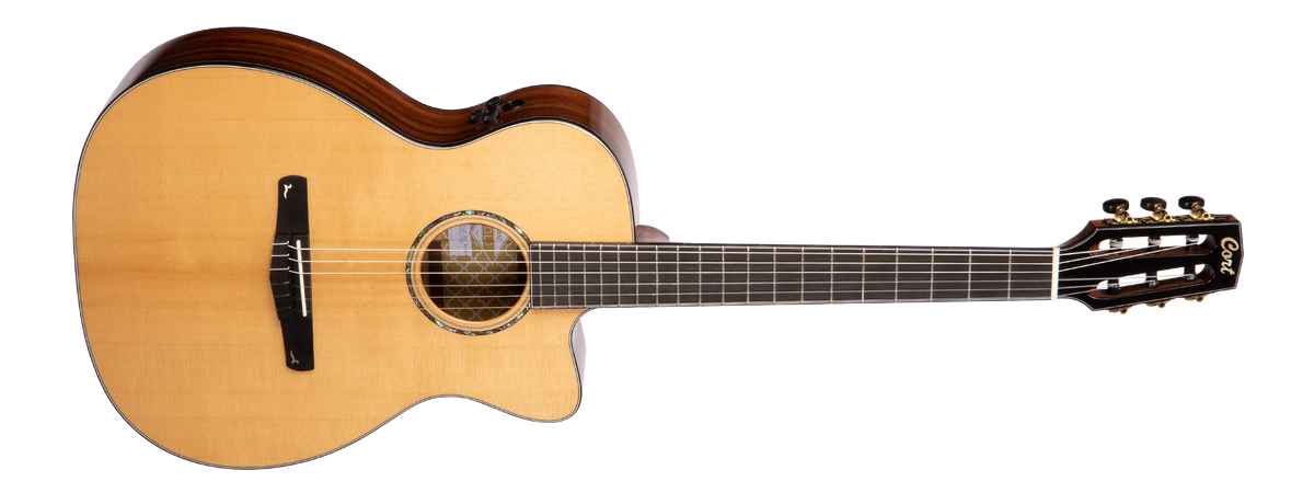 CORT SEMI-ACOUSTIC CLASSICAL GUITAR GOLD-OC8 NAT-Nylon
