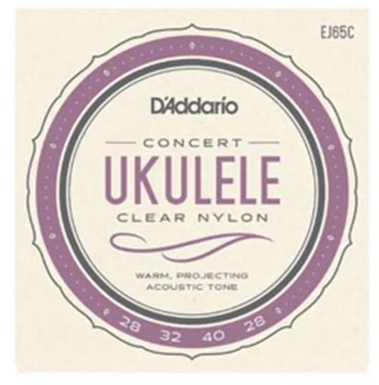 D'Addario EJ65C Concert Ukulele Nylon Strings 28-28 Gauge