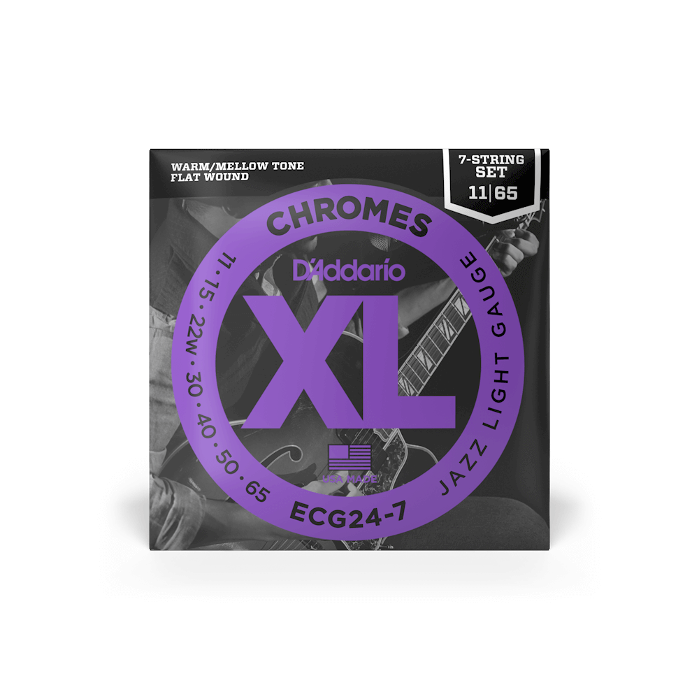 D'Addario ECG24-7 11-65 Jazz Light 7-String Electric Guitar Strings