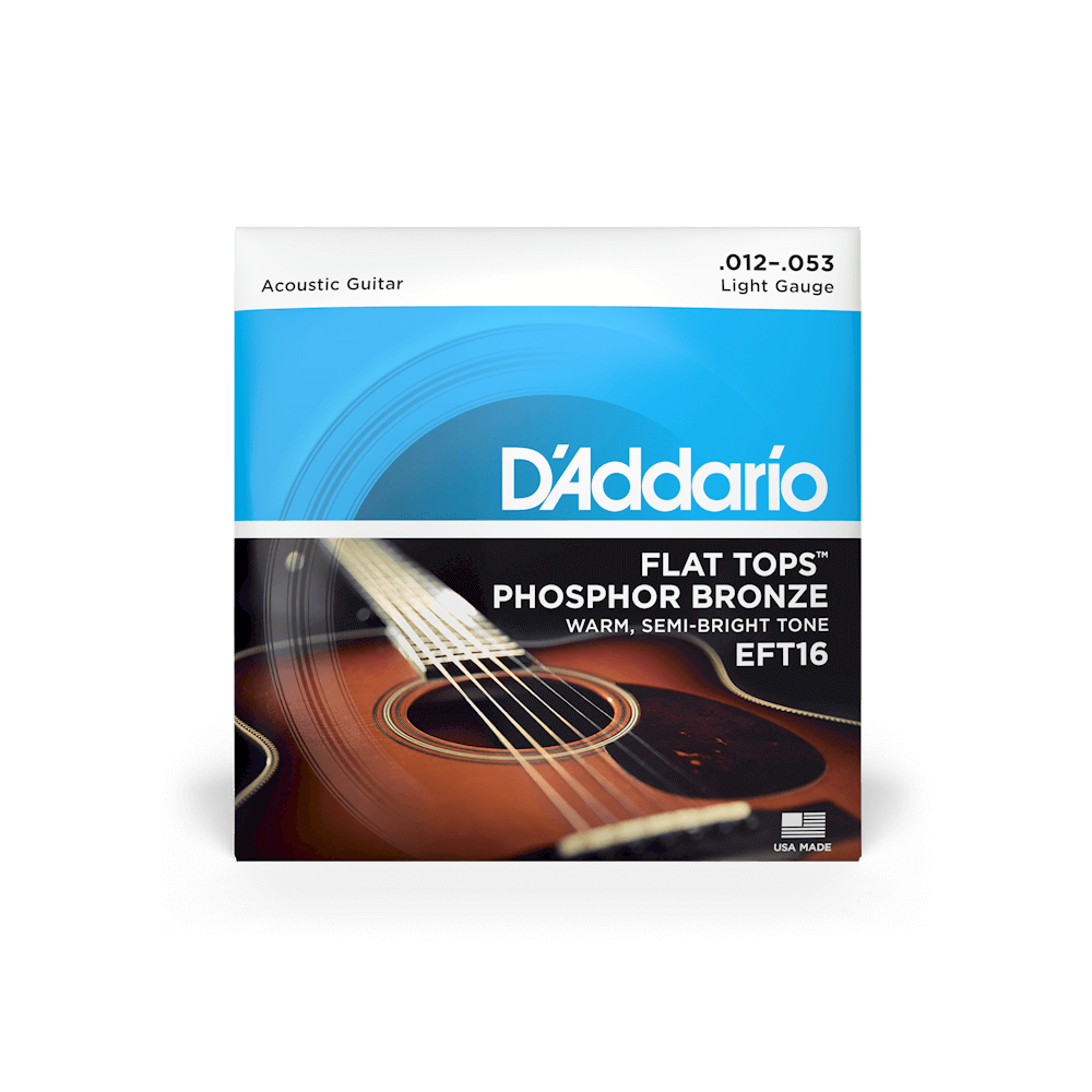 D'Addario EFT16 12-53 Regular Light Acoustic Guitar Strings