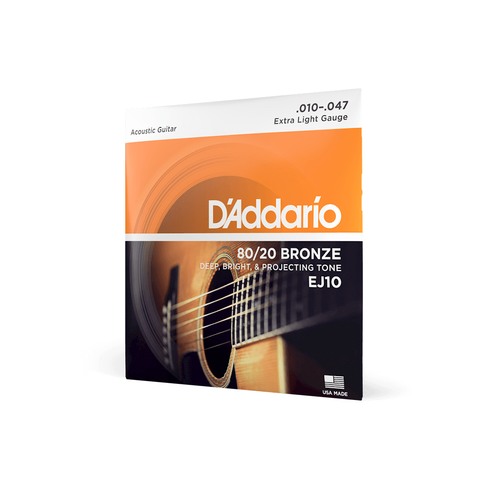 D'addario EJ10 10-47 Extra Light Acoustic Guitar Strings