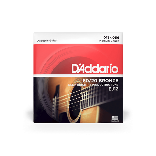 D'Addario EJ12 13-56 Medium Acoustic Guitar Strings