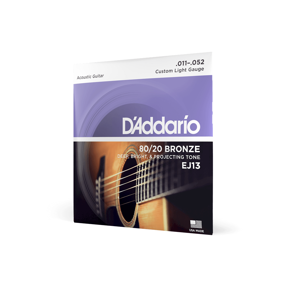 D'Addario EJ13 11-52 Custom Light Acoustic Guitar Strings