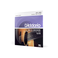 D'Addario EJ13 11-52 Custom Light Acoustic Guitar Strings