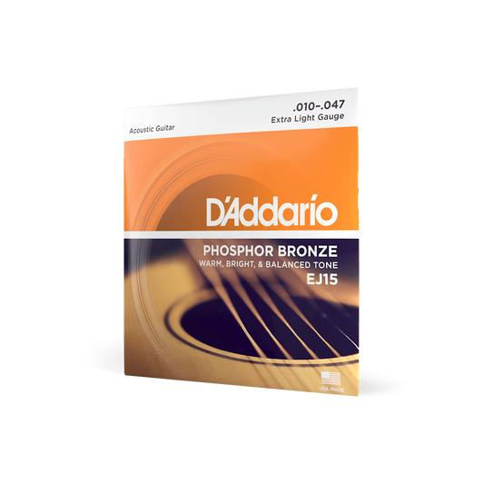 D'addario EJ15 10-47 Extra Light Acoustic Guitar Strings