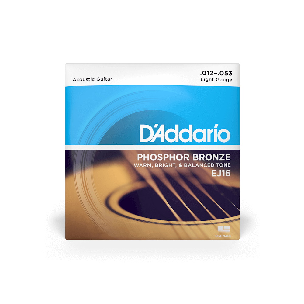 D'addario EJ16 12-53 Light Acoustic Guitar Strings
