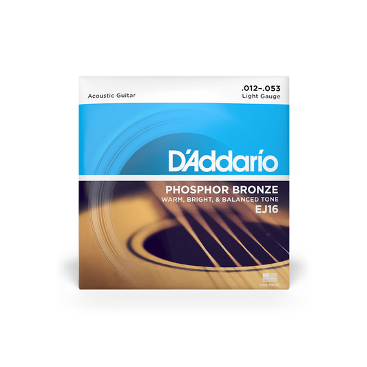 D'addario EJ16 12-53 Light Acoustic Guitar Strings