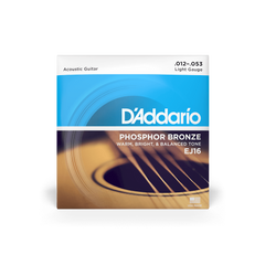D'addario EJ16 12-53 Light Acoustic Guitar Strings