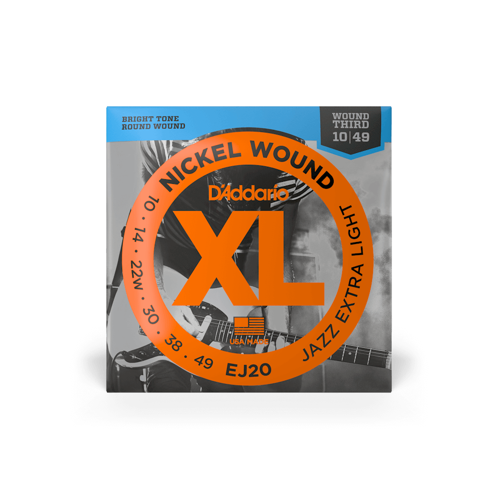 D'Addario EJ20 10-49 Jazz Extra Light Electric Guitar Strings