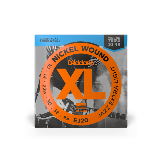 D'Addario EJ20 10-49 Jazz Extra Light Electric Guitar Strings