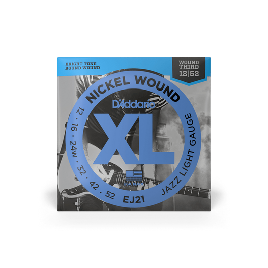 D'Addario EJ21 12-52 Jazz Light Electric Guitar Strings