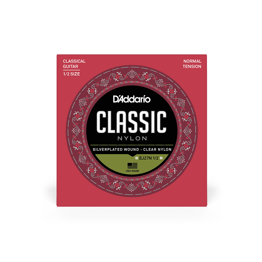 D'Addario EJ27N 1/2 Normal Tension 1/2 Size Nylon Student Classical Strings