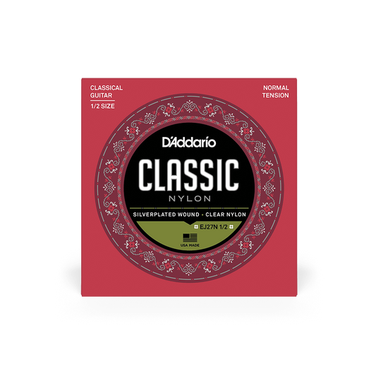D'Addario EJ27N 1/2 Normal Tension 1/2 Size Nylon Student Classical Strings