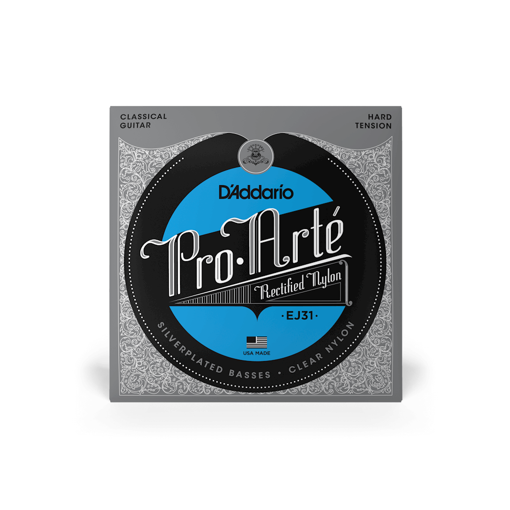 D'Addario EJ31 Hard Tension Rectified Nylon Trebles Classical Guitar Strings
