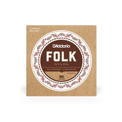 D'Addario EJ33 Normal Tension Ball End 80/20 Bronze/Clear Nylon Classical Guitar Strings