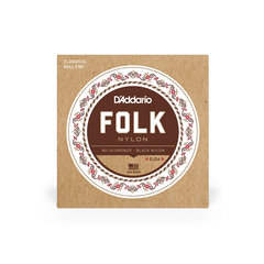 D'Addario EJ34 Normal Tension Ball End 80/20 Bronze/Black Nylon Classical Guitar Strings