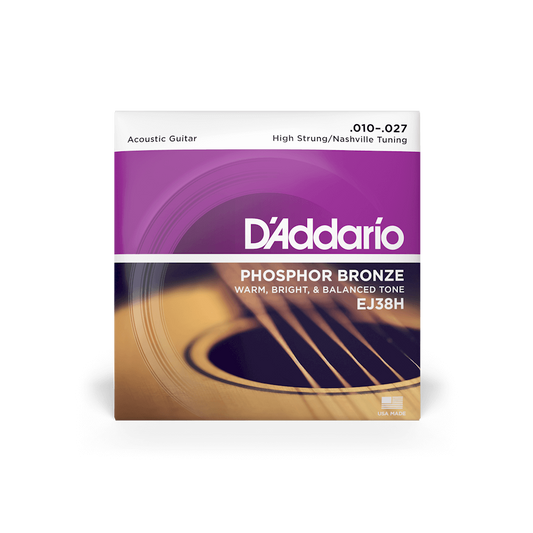 D'Addario EJ38H 10-27 High Strung/Nashville Tuning Acoustic Guitar Strings