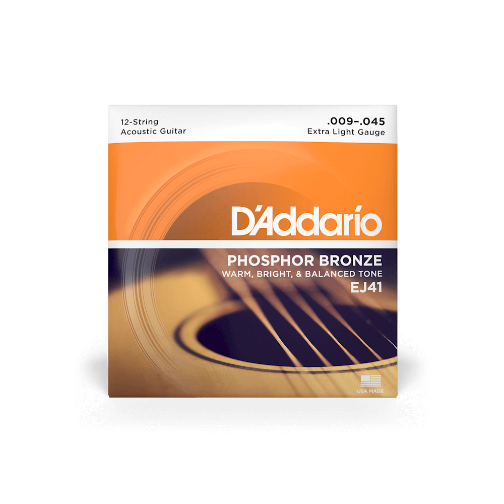 D'Addario EJ41 09-45 Extra Light 12-String Acoustic Guitar Strings
