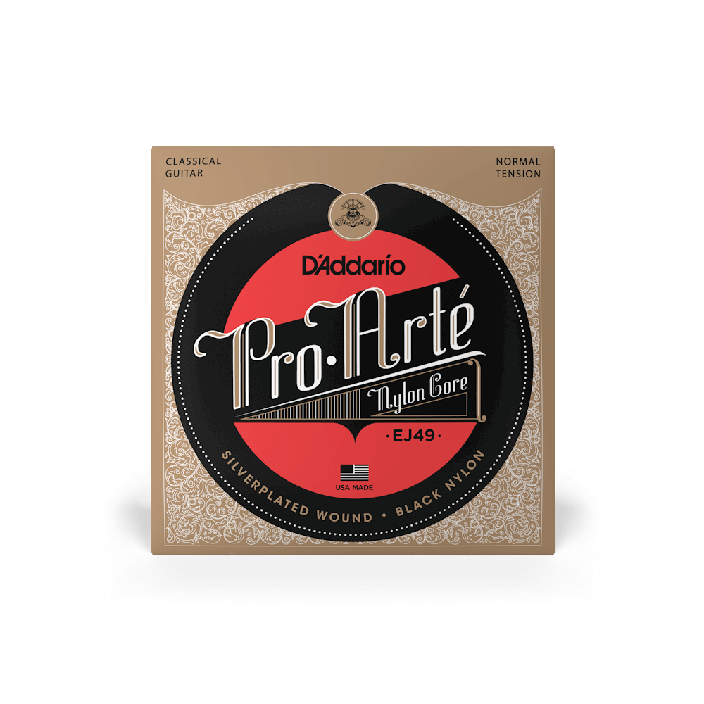D'Addario EJ49 Normal Tension Black Nylon Classical Guitar Strings