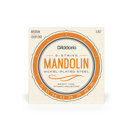 D'Addario EJ67 Nickel 8-String Mandolin Strings - 11-39