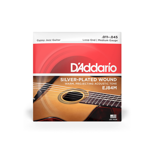 D'Addario EJ84M 11-45 Medium Loop End Acoustic Guitar Strings