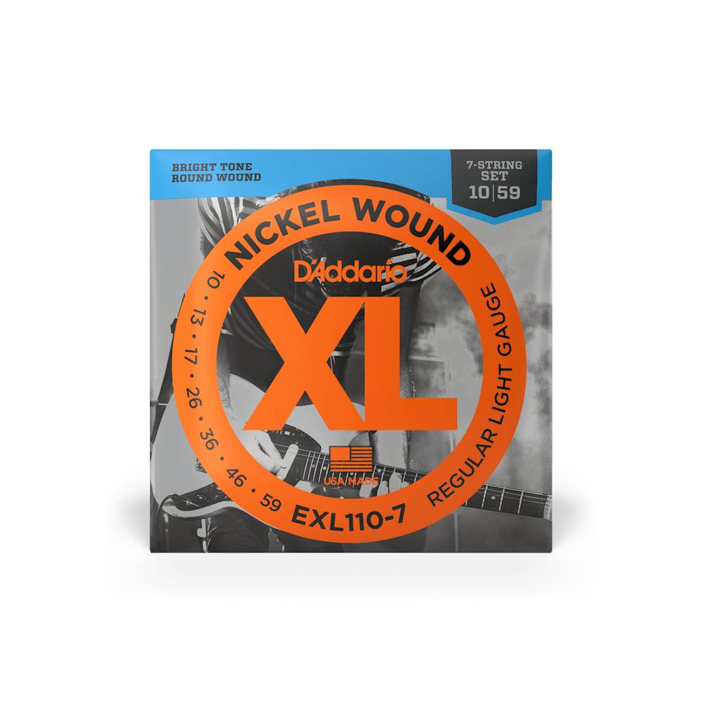 D'Addario EXL110-7 10-59 Regular Light 7-String Electric Guitar Strings