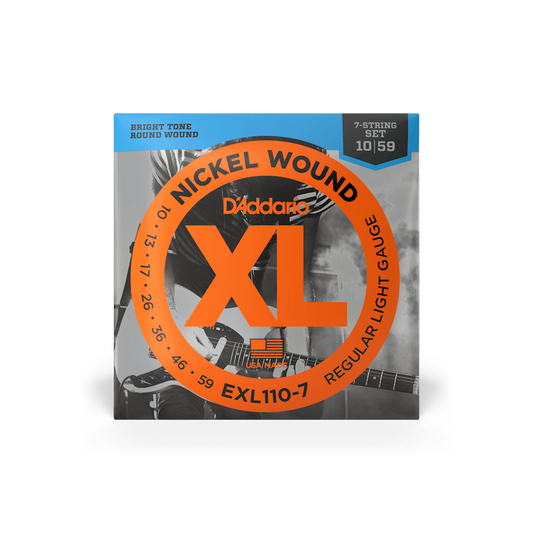 D'Addario EXL110-7 10-59 Regular Light 7-String Electric Guitar Strings