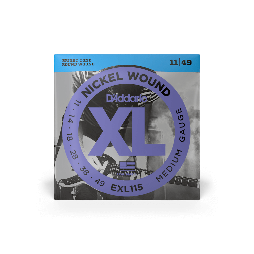 D'Addario EXL115 11-49 Medium Electric Guitar Strings
