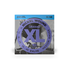 D'Addario EXL115 11-49 Medium Electric Guitar Strings