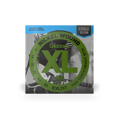 D'Addario EXL117 11-56 Medium Top/Extra Heavy Bottom Electric Guitar Strings