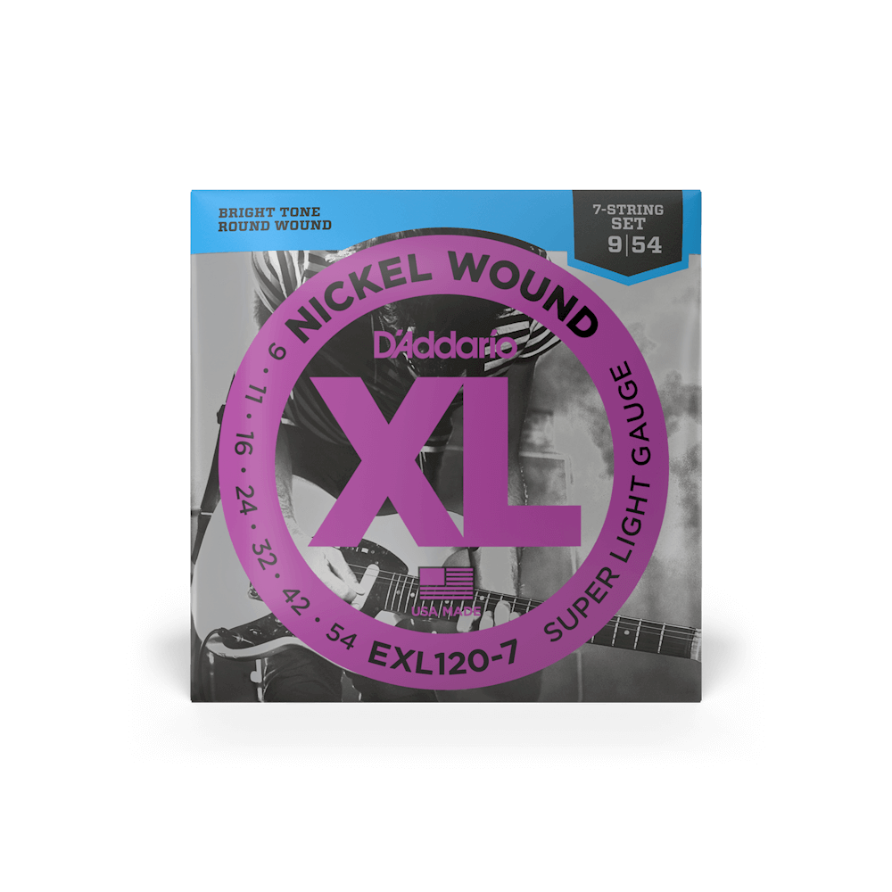 D'Addario EXL120-7 09-54 Super Light 7-String Electric Guitar Strings